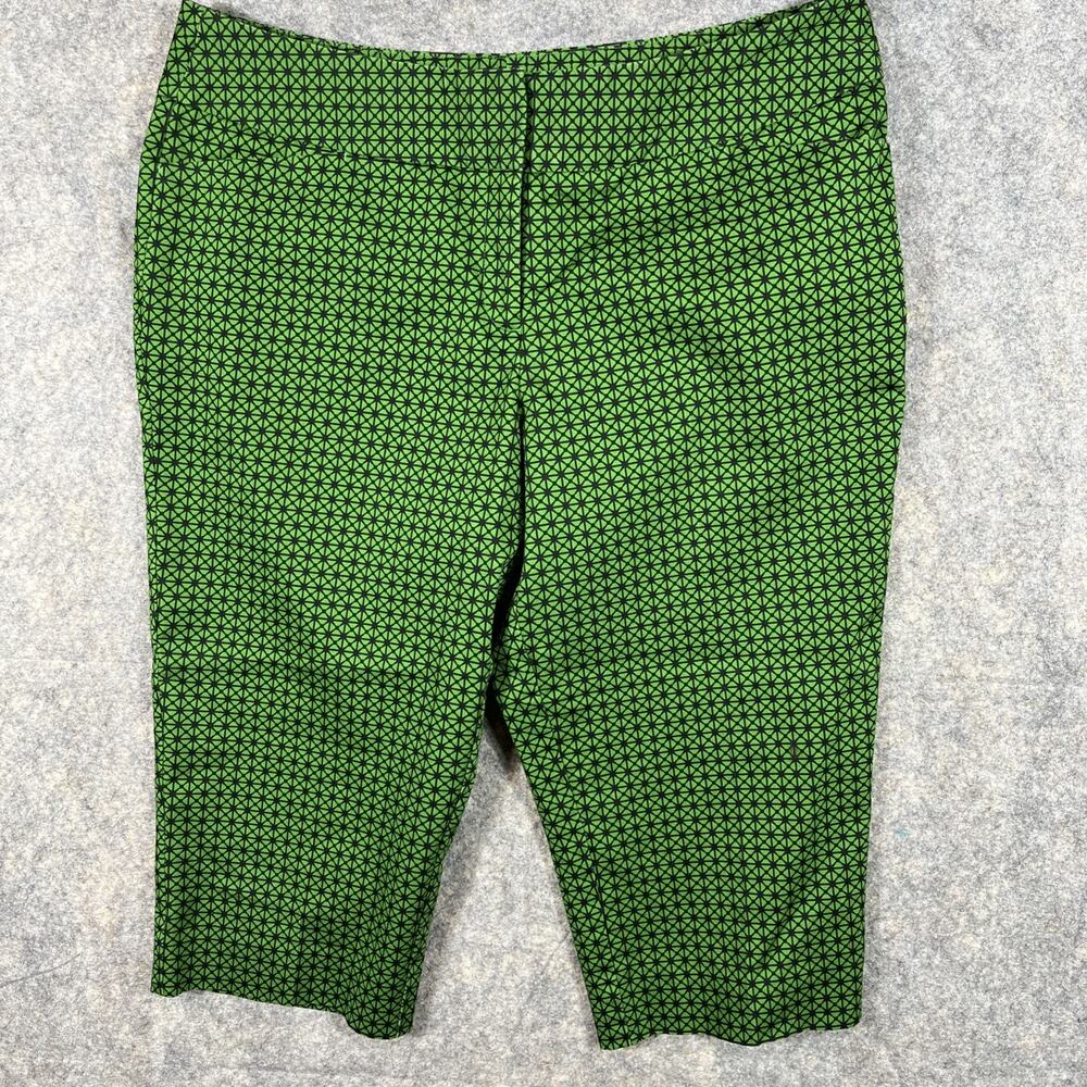 Worthington‎ Womens Pants Size 14 Multicolor Print Modern Fit Straight Leg Capri